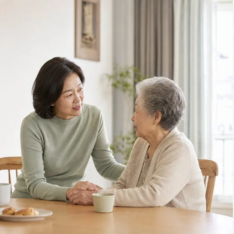 어르신과 따뜻하게 소통하는 돌봄 모습